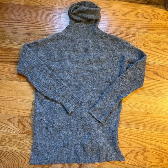Harris Wilson gray baby alpaca blend knit gray sweater size 1 / small - Picture 2 of 6